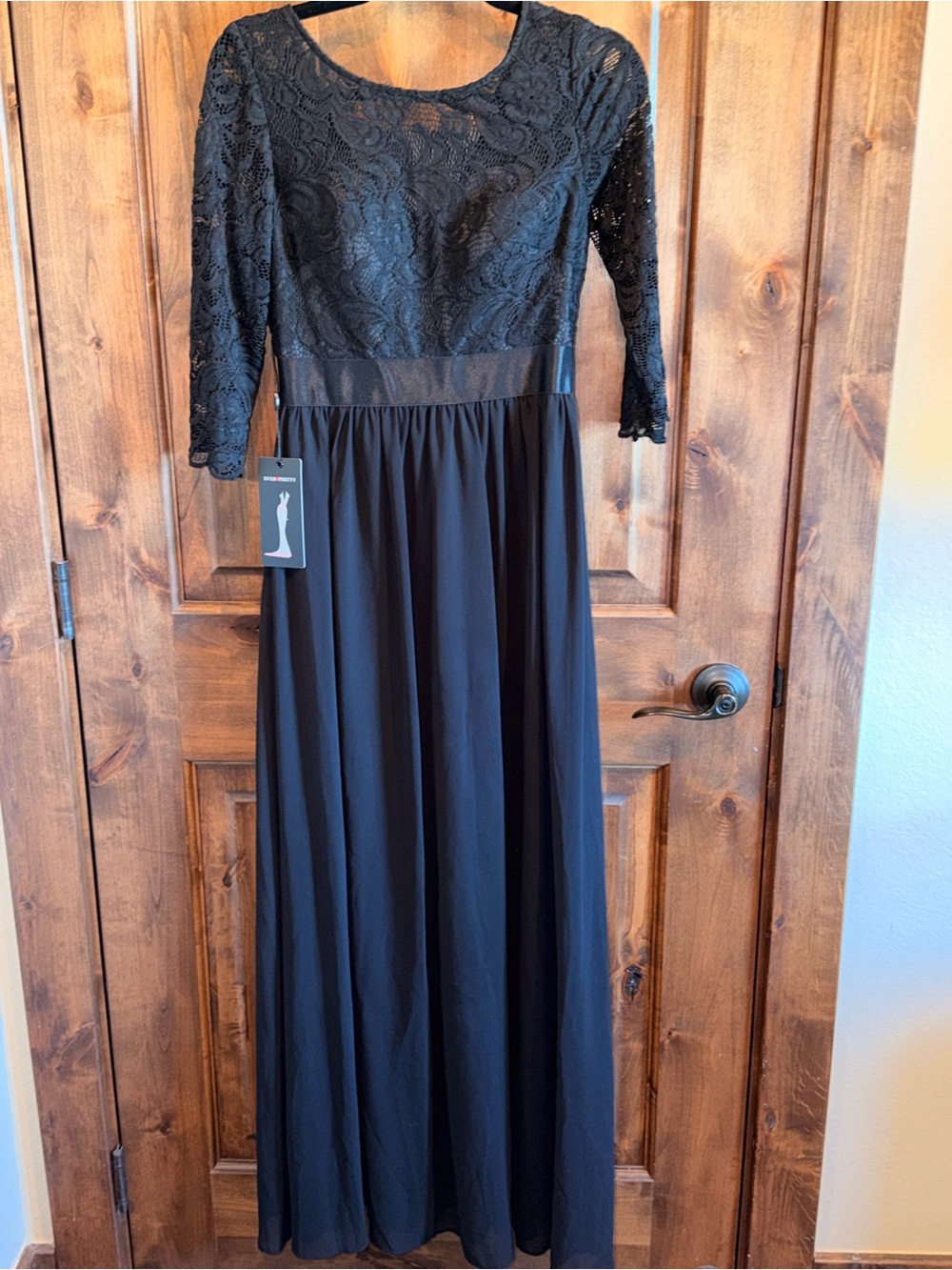 Ever Pretty Black Lace Bodice Maxi Dress